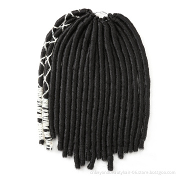Goddess Faux Locs Crochet Hair Synthetic Wave Ombre Braiding Hair Extensions Handmade Hair